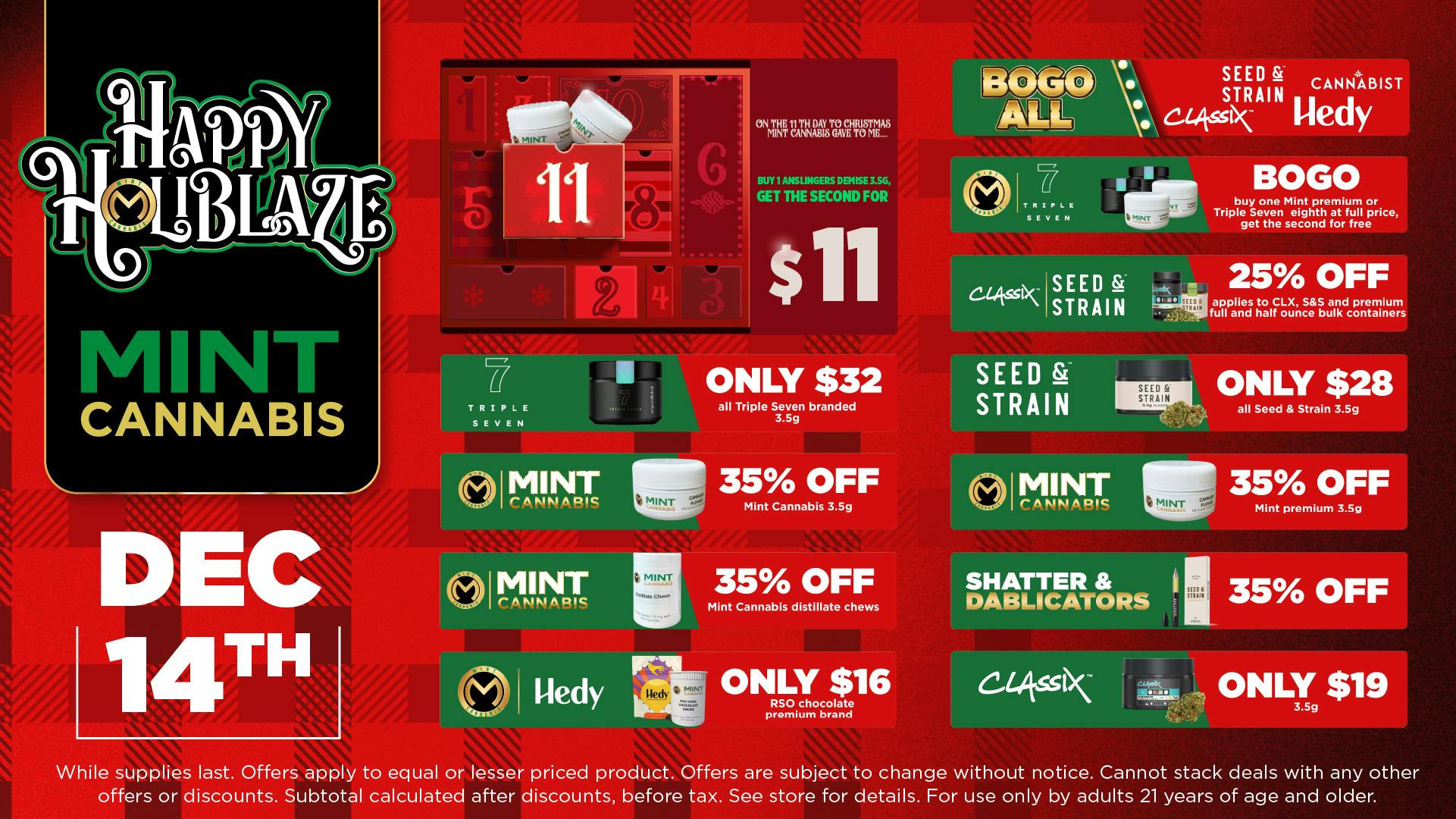 Cannabist Longwood 12.14.2025 Specials