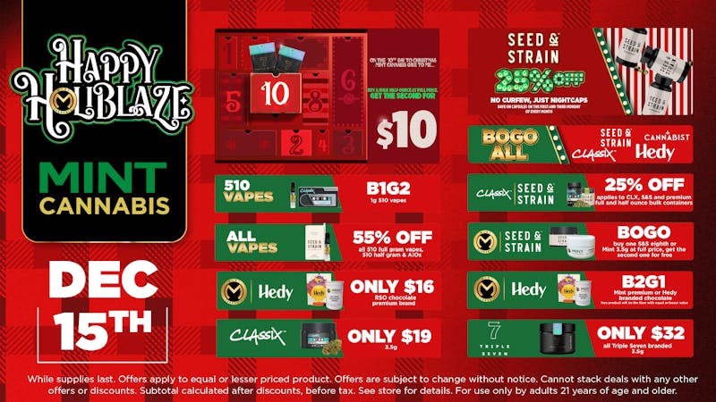 Cannabist St. Augustine 12.15.2025 Specials