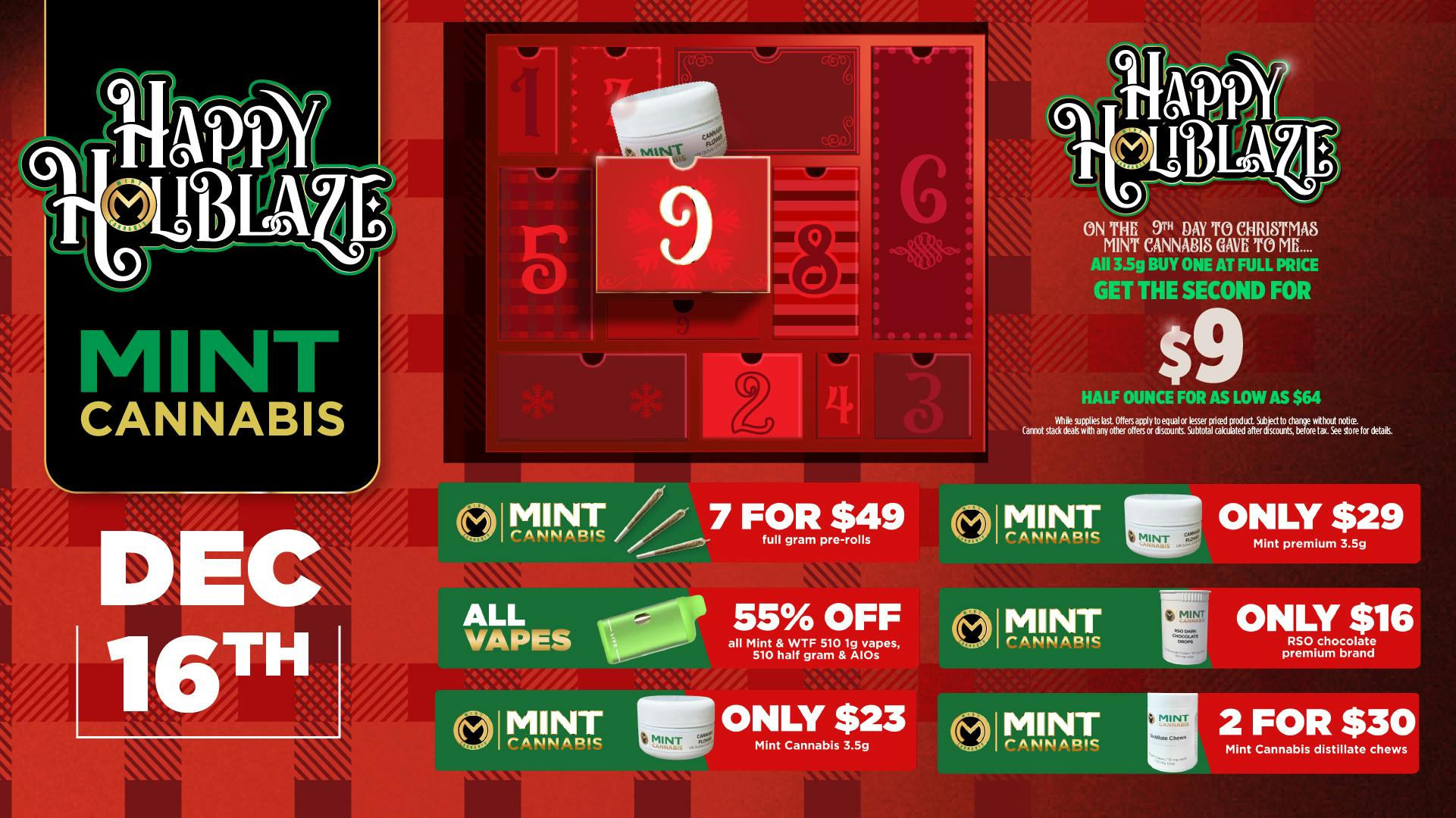 Cannabist Sarasota 12.16.2025 Specials