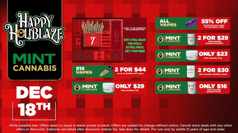 Cannabist Gainesville 12.18.2025 Specials