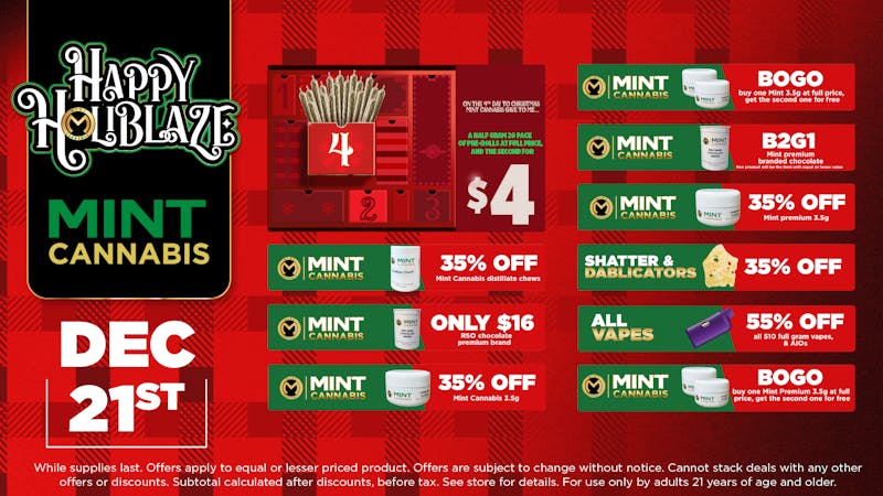 Cannabist Gainesville Holiday Deals 12.21.25