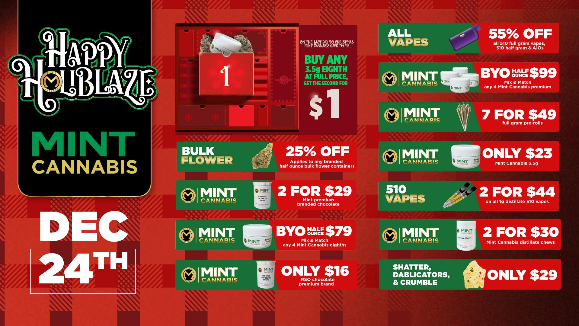 Cannabist Stuart Holiday Deals 12.23.25 Christmas Eve