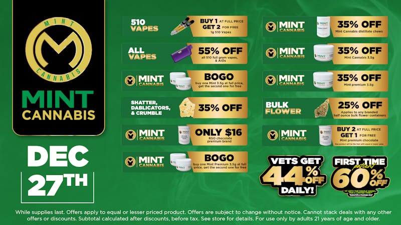 Cannabist Stuart Holiday Deals 12.27.25