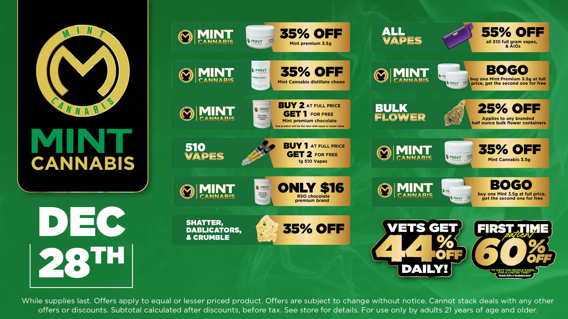 Cannabist Longwood 12.28.2025 Specials