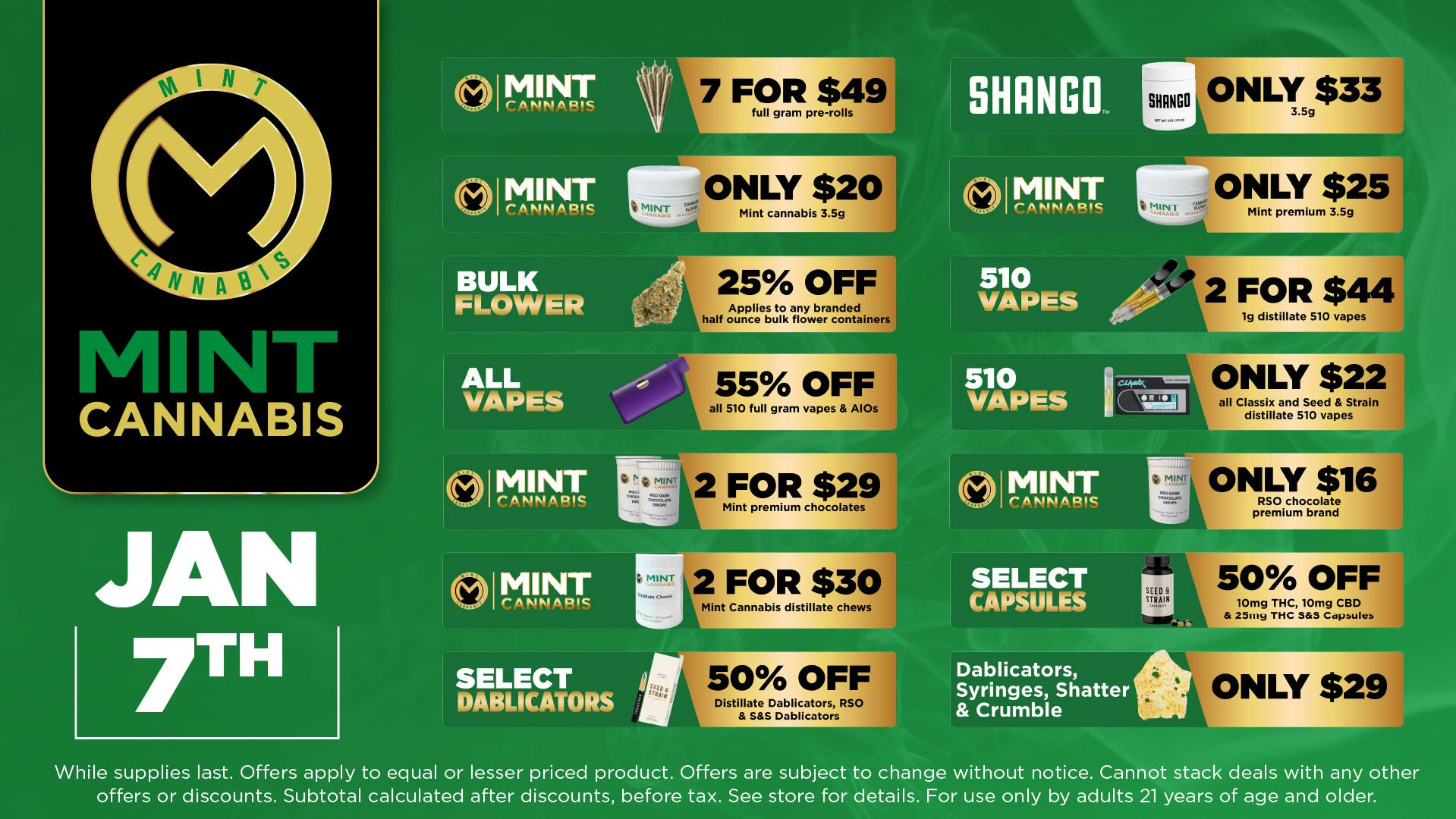 Cannabist Bonita Springs 01.07.26 Specials