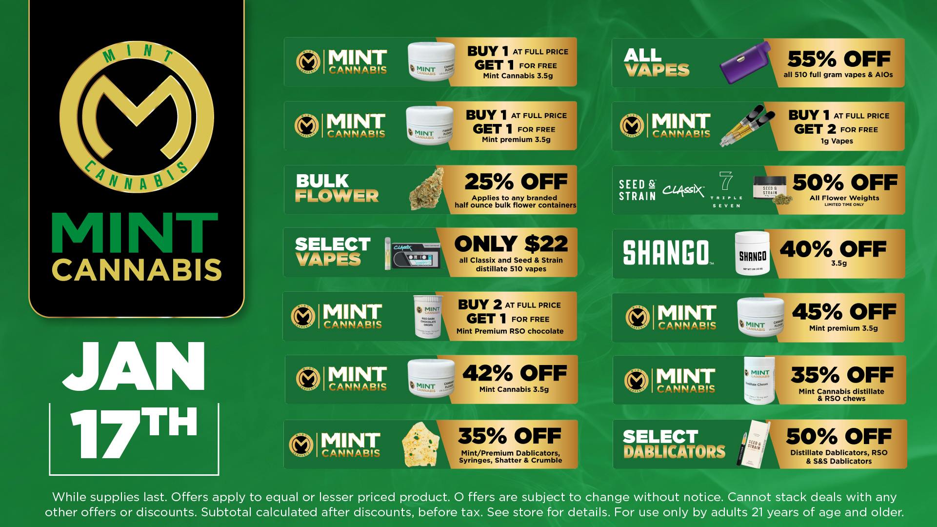 Cannabist Bonita Springs 1.17.2026 Specials