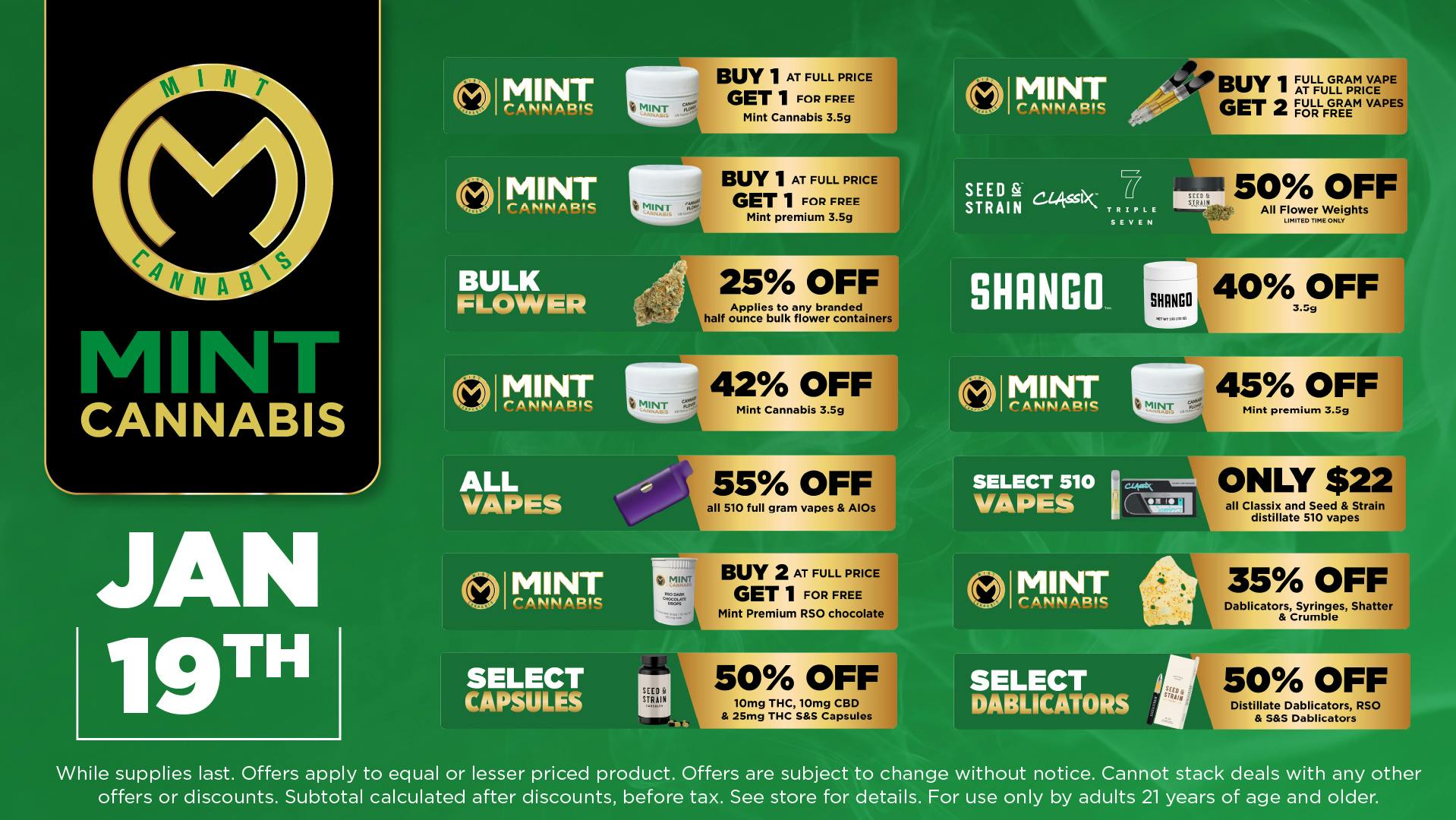 Cannabist Miami Pinelake Mint Cannabis 01.19.2026 Deals