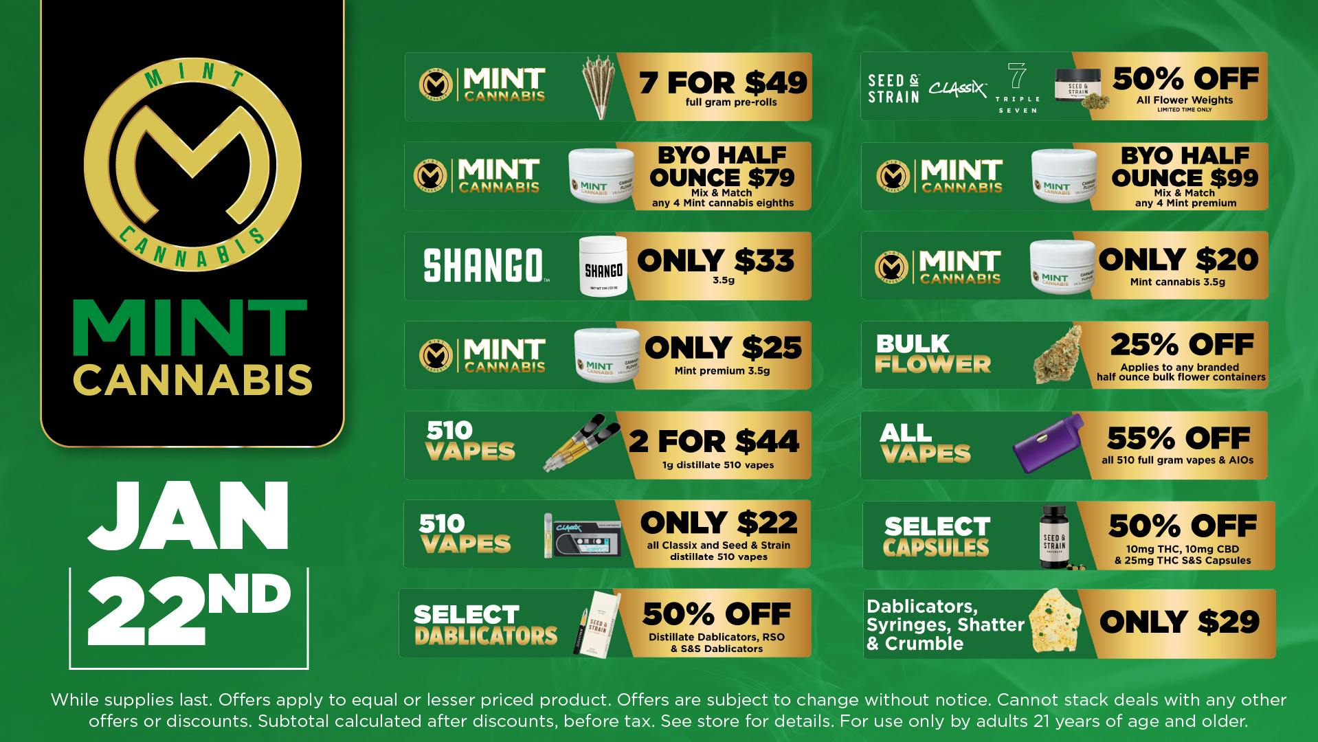 Cannabist Cape Coral Mint Cannabis 1.22.26 Deals