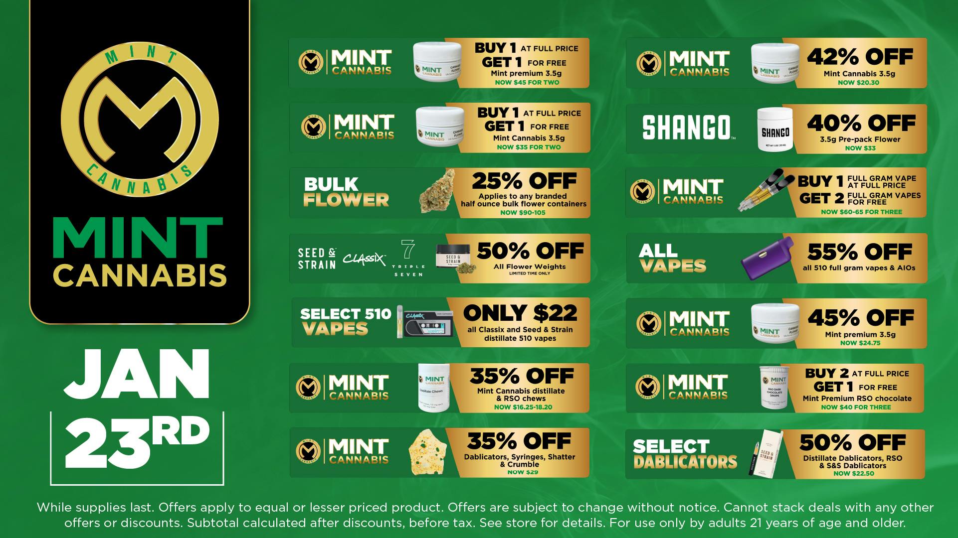 Cannabist Bonita Springs 1.23.2026 Specials