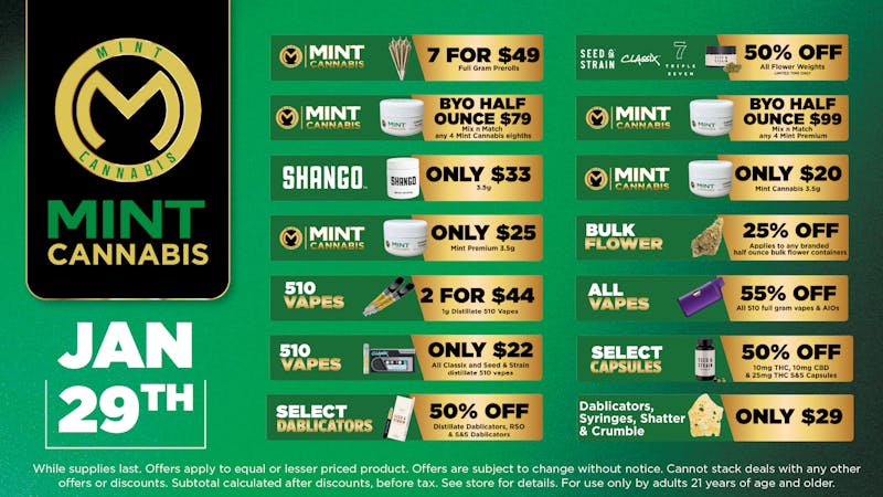 Cannabist St. Augustine 1.29.26 Special!