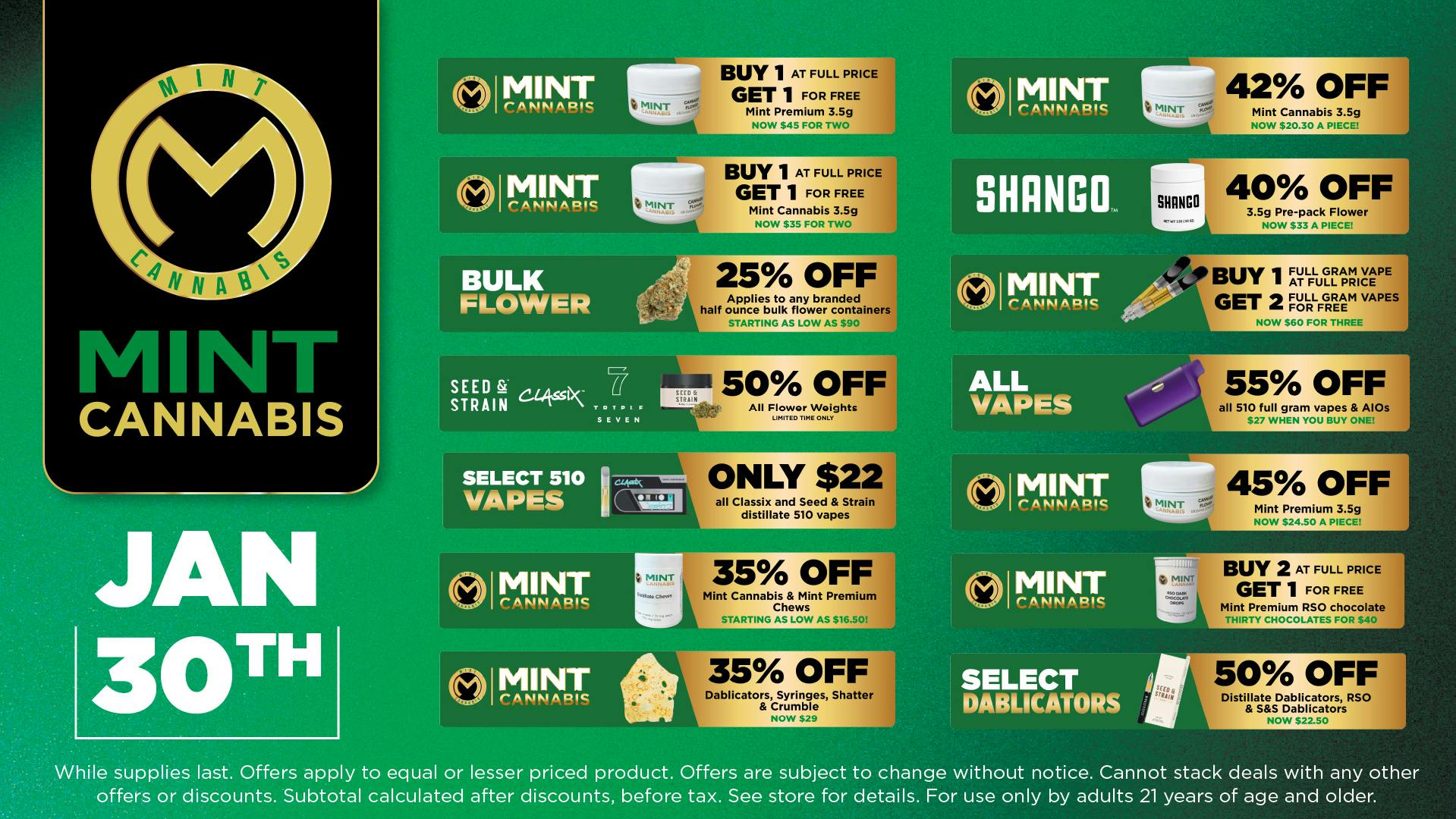 Cannabist St. Augustine 1.30.26 Specials!