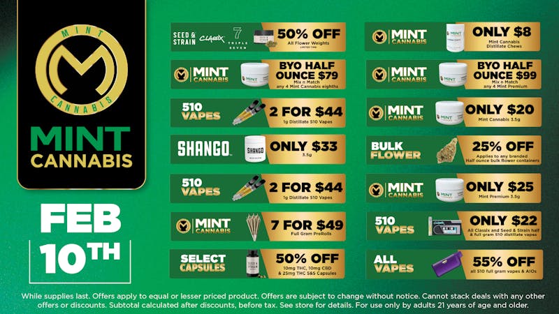 Cannabist Bradenton 2.10.2026 Special