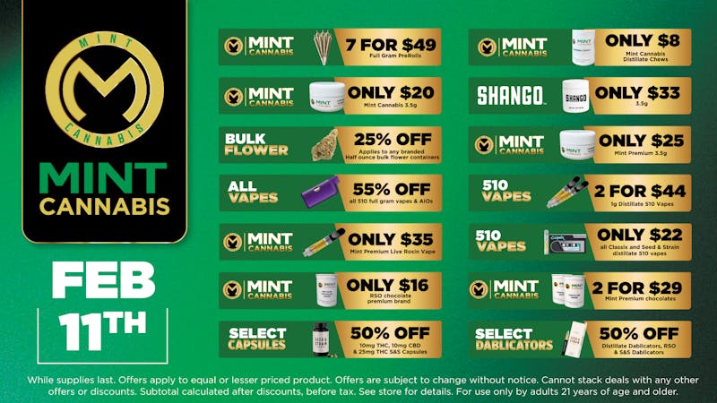 Cannabist Delray Beach 2.11.2026 Specials