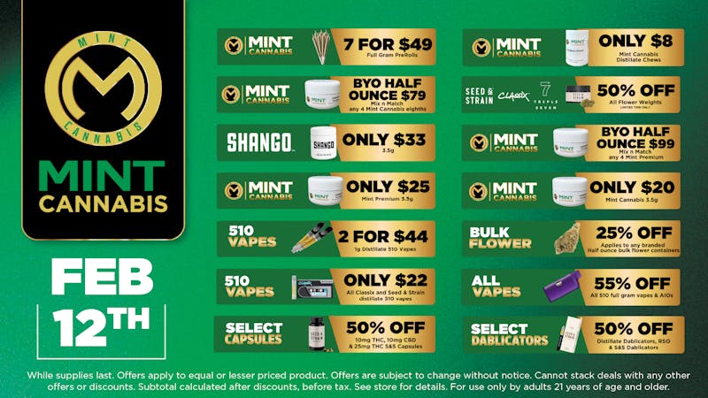 Cannabist Brandon 2.12.2026 Specials