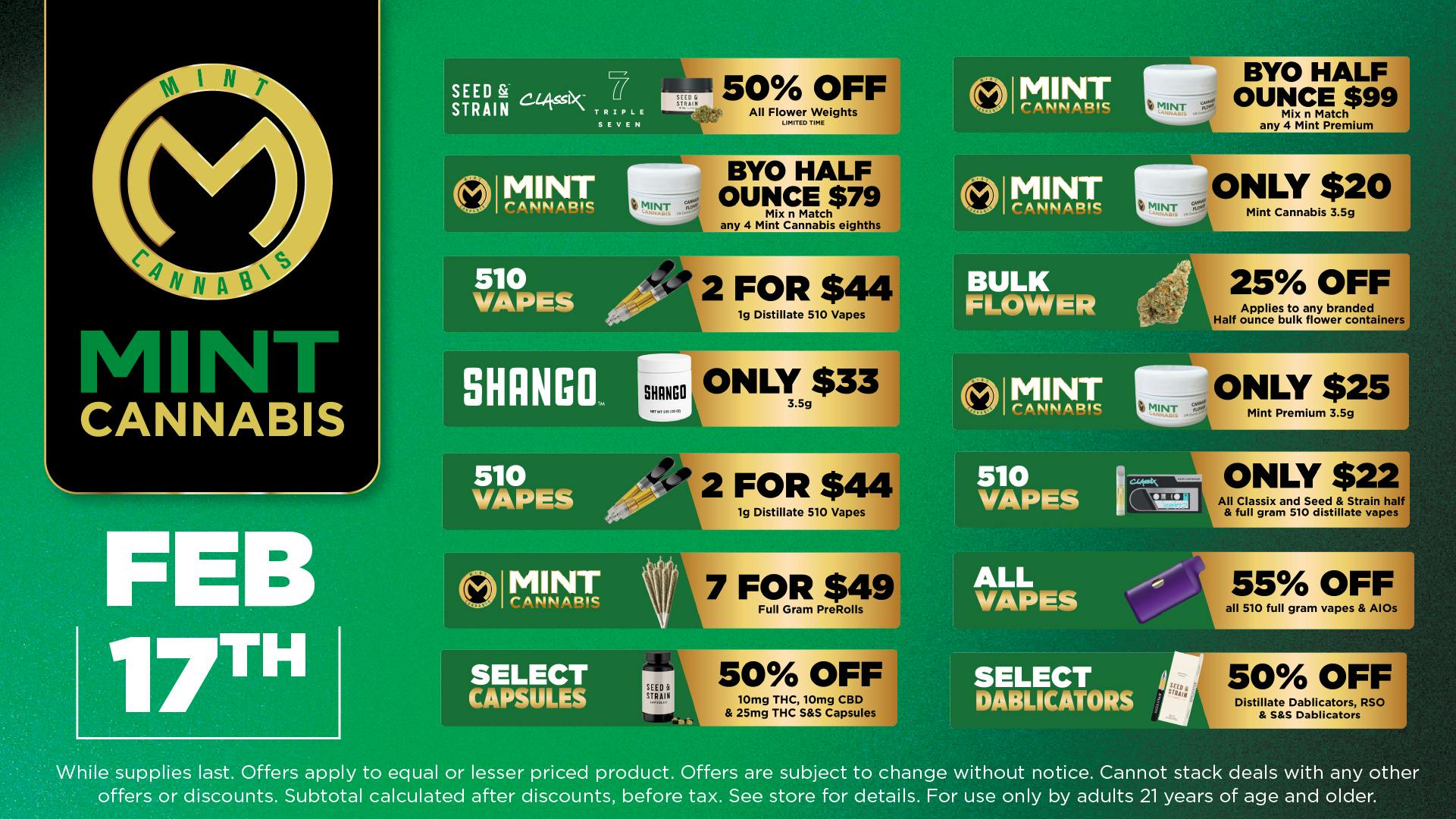 Cannabist Bonita Springs 2.17.2026 Specials