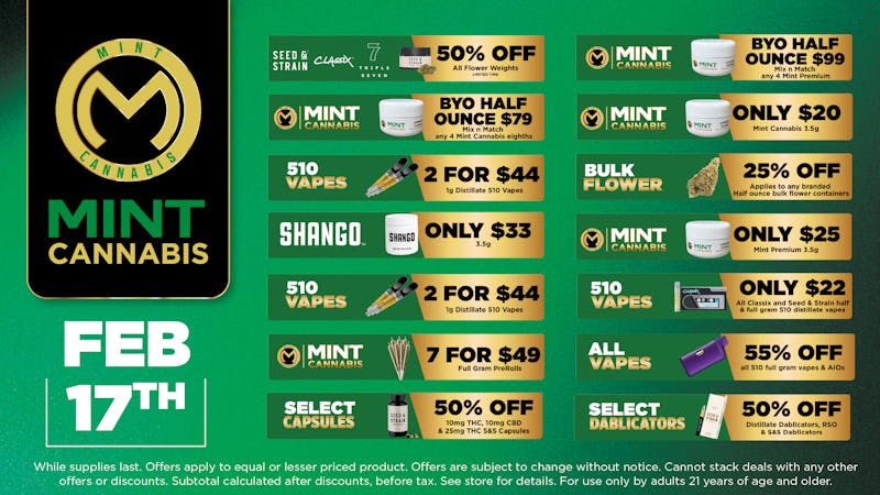 Cannabist Stuart 2.17.2026 Specials