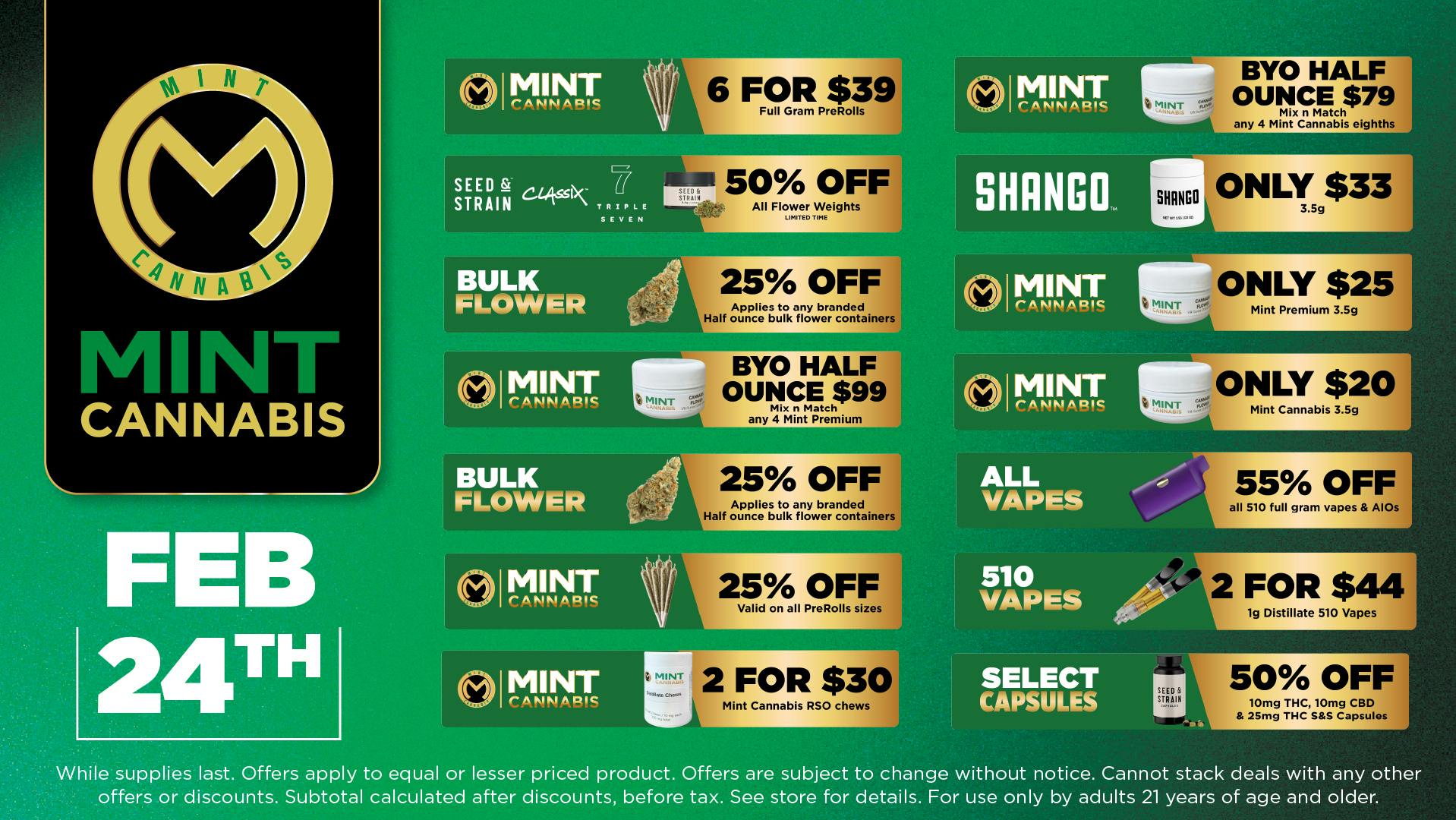 Cannabist Sarasota Mint Cannabis 02.24.26 Deals