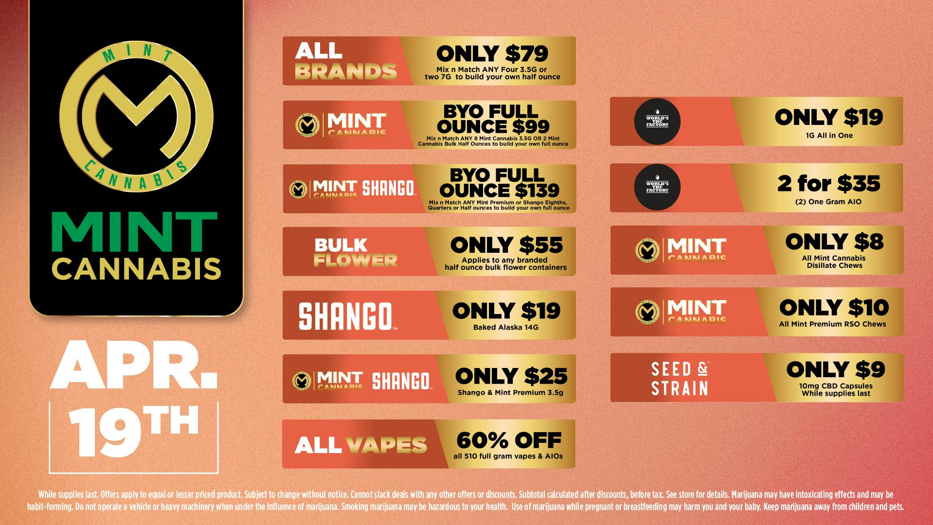 Cannabist Cape Coral Mint Cannabis 04.19.26 Deals