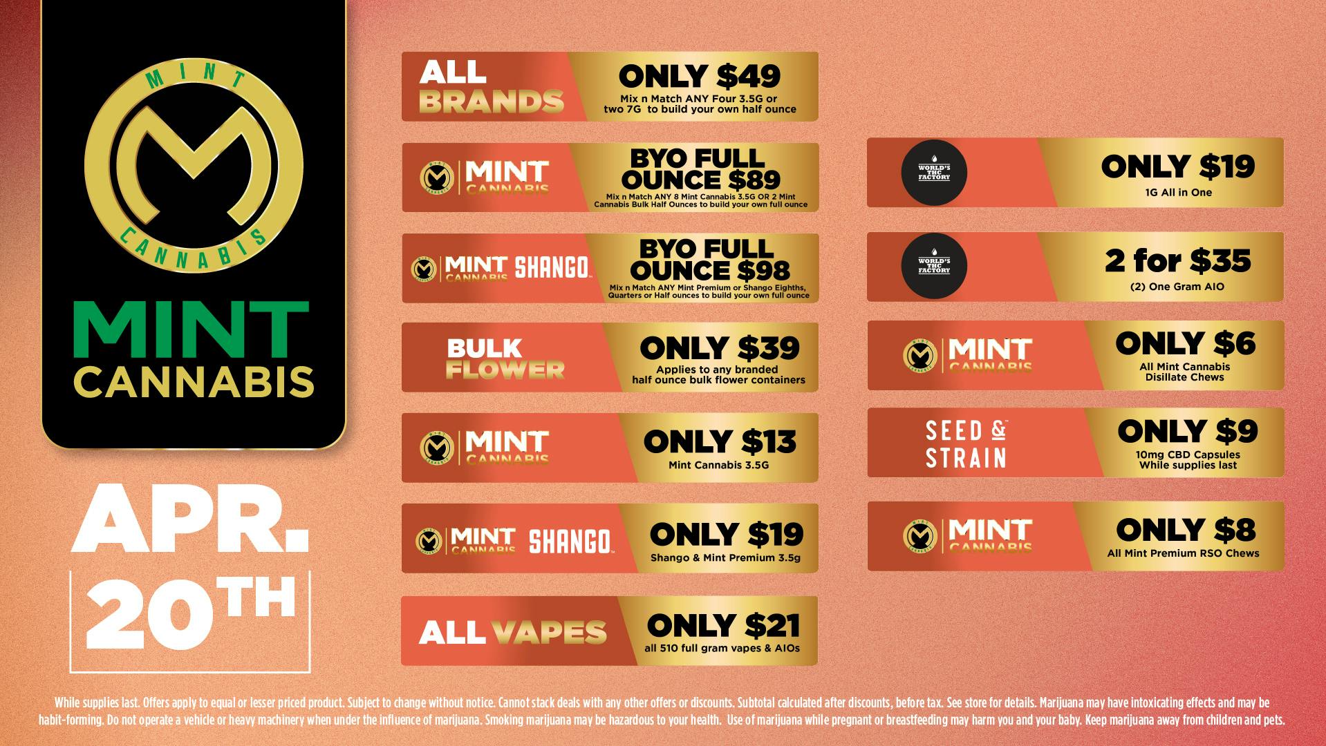 Cannabist Delray Beach Mint Cannabis 04.20.26 Deals