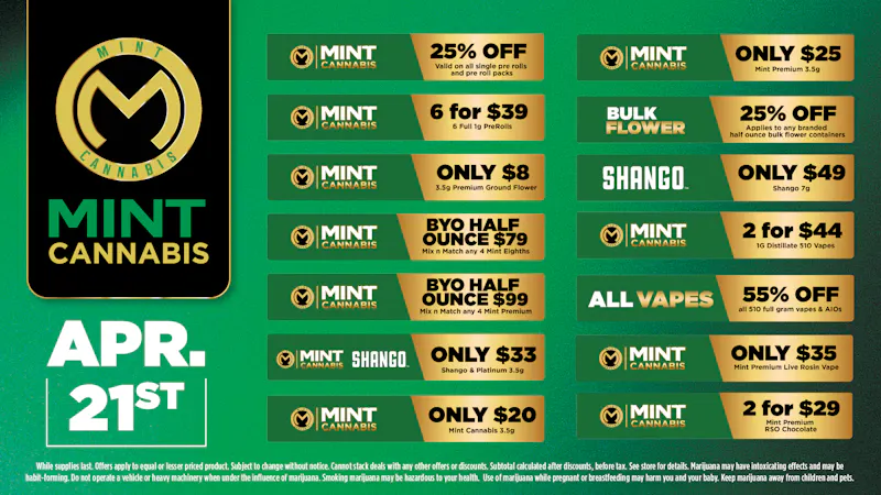 Cannabist Miami Pinelake Mint Cannabis Deals 04.21.26