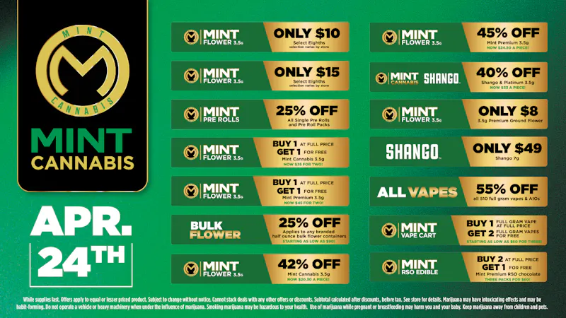 Cannabist St. Augustine Mint Cannabis Deals 04.24.26