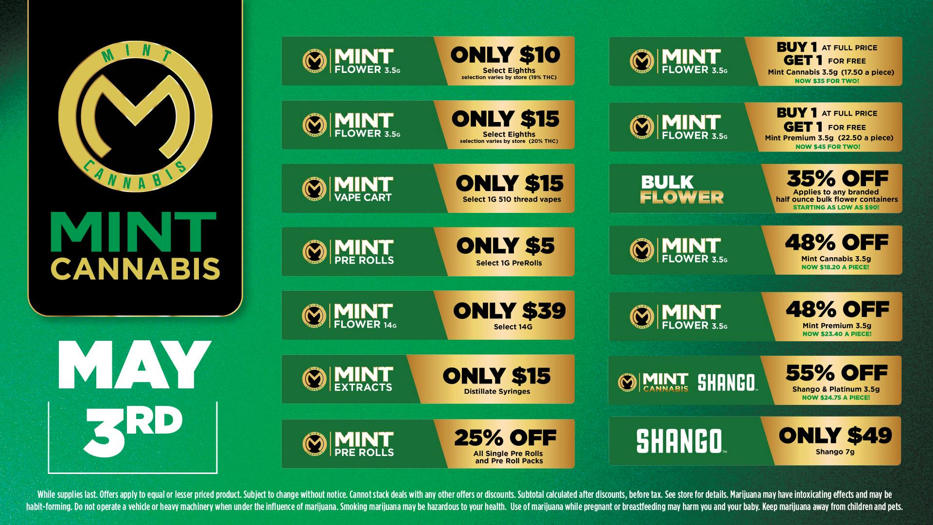 Cannabist Miami Pinelake 05.03.26 Mint Specials!