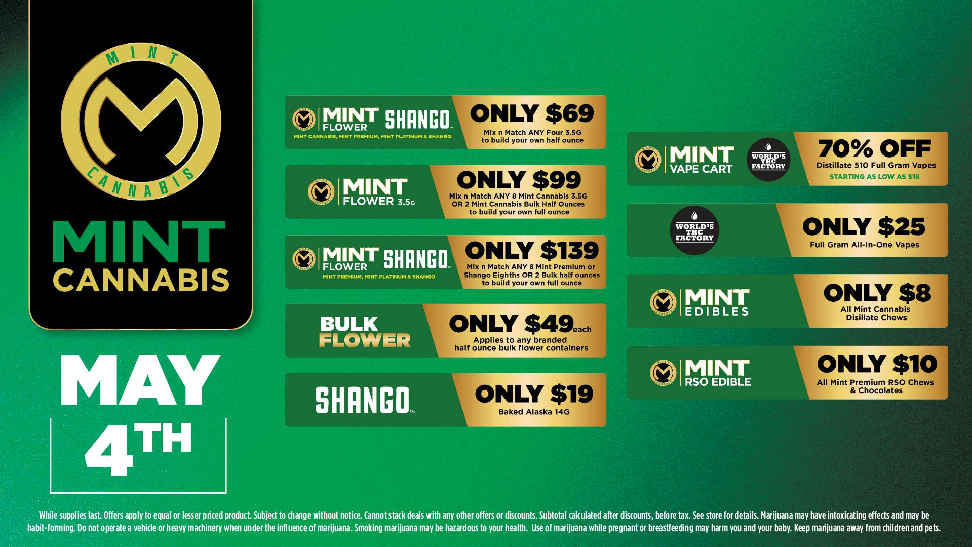 Cannabist Bonita Springs May the 4th 26 Mint Specials!