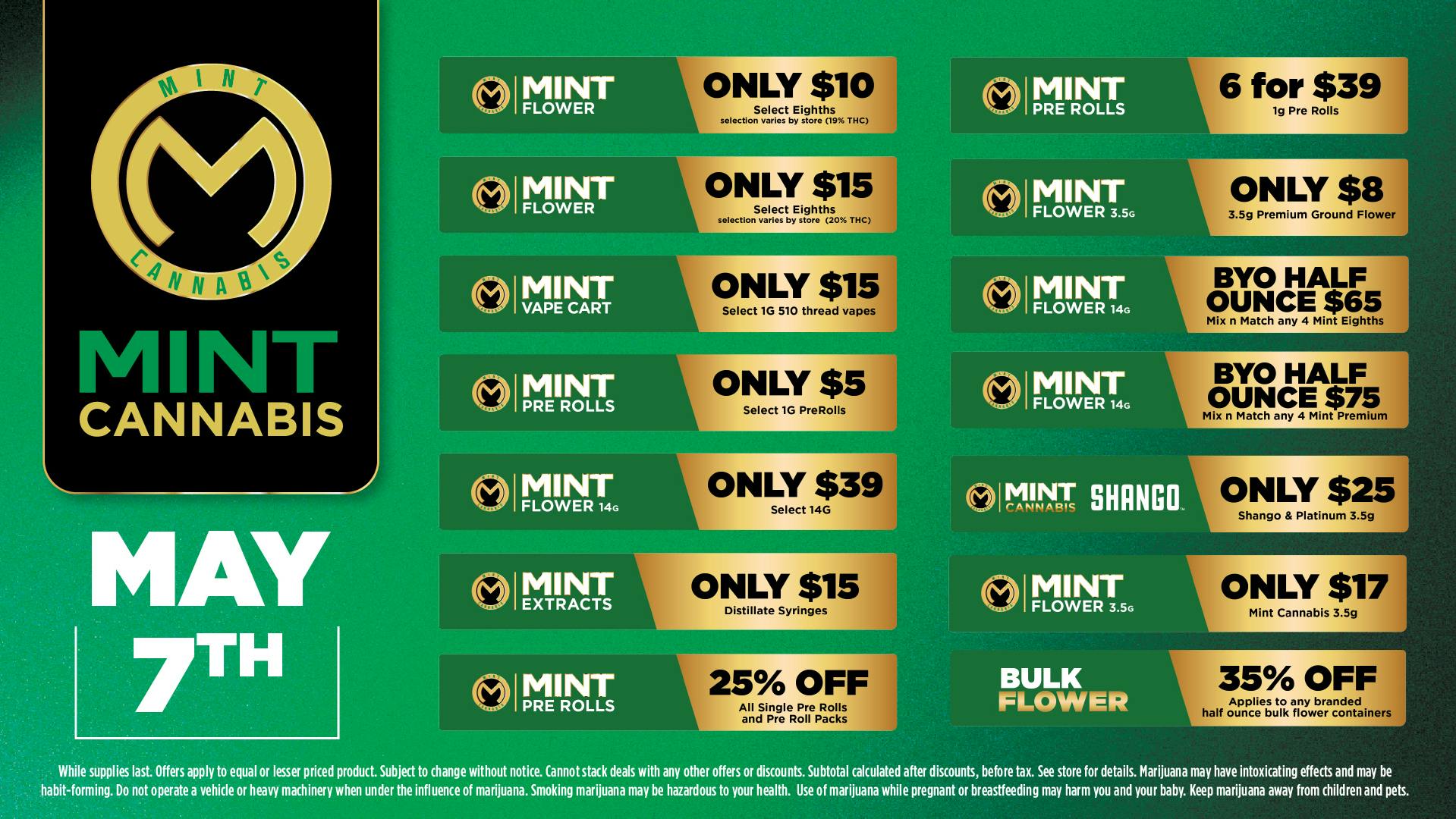 Cannabist Miami Pinelake 05.07.26 Mint Specials!