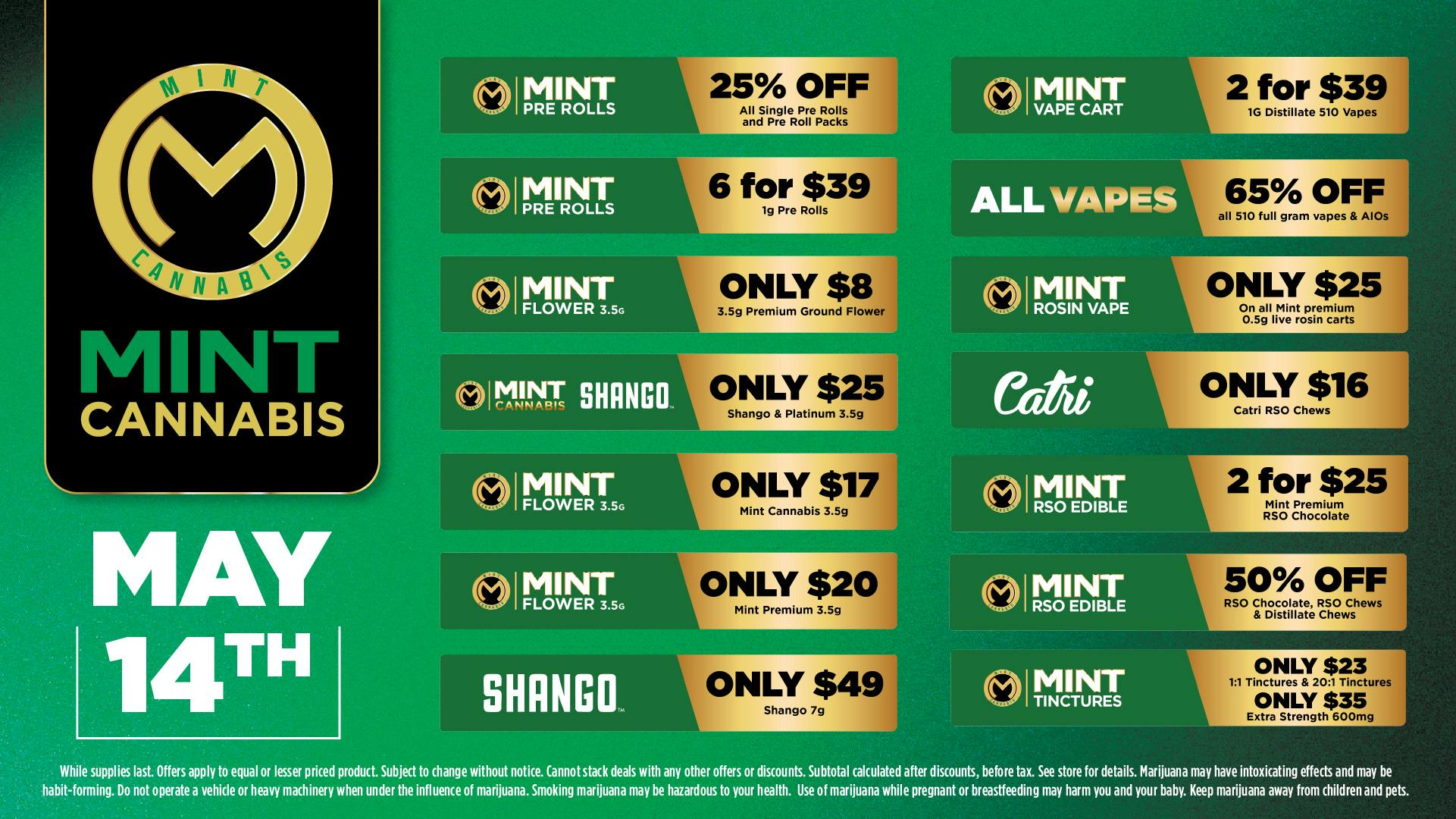 Cannabist Miami Pinelake 05.14.2026 Specials