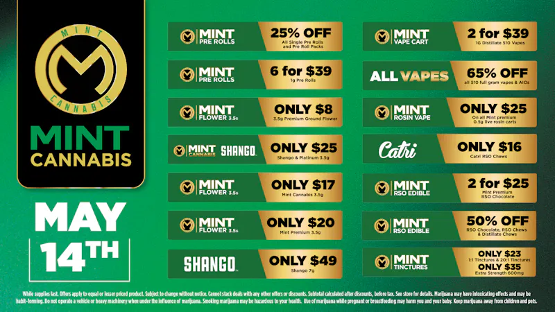 Cannabist Miami Pinelake 05.14.2026 Specials