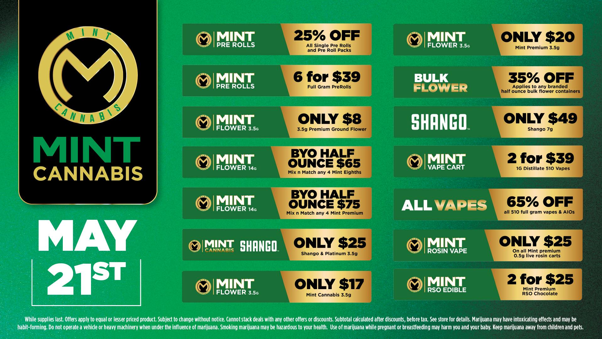 Cannabist Orlando Mint Cannabis Deals 05.21.26