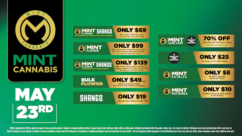 Cannabist Longwood Mint Cannabis Deals 05.23.26