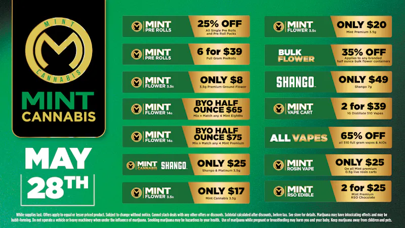 Cannabist Delray Beach Mint Cannabis Deals 5.28.26