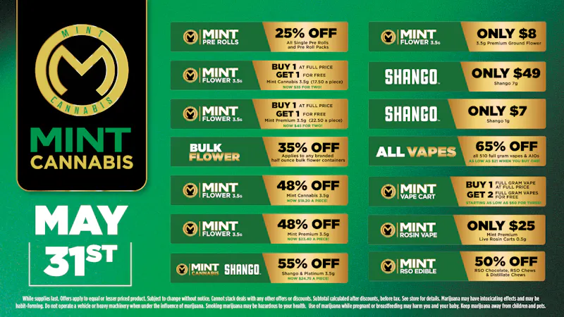 Cannabist Stuart 05.31.26 Mint Cannabis Deals