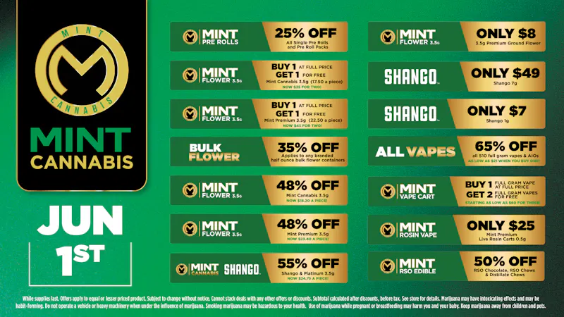Cannabist Bradenton Mint Cannabis Deals 06.01.26