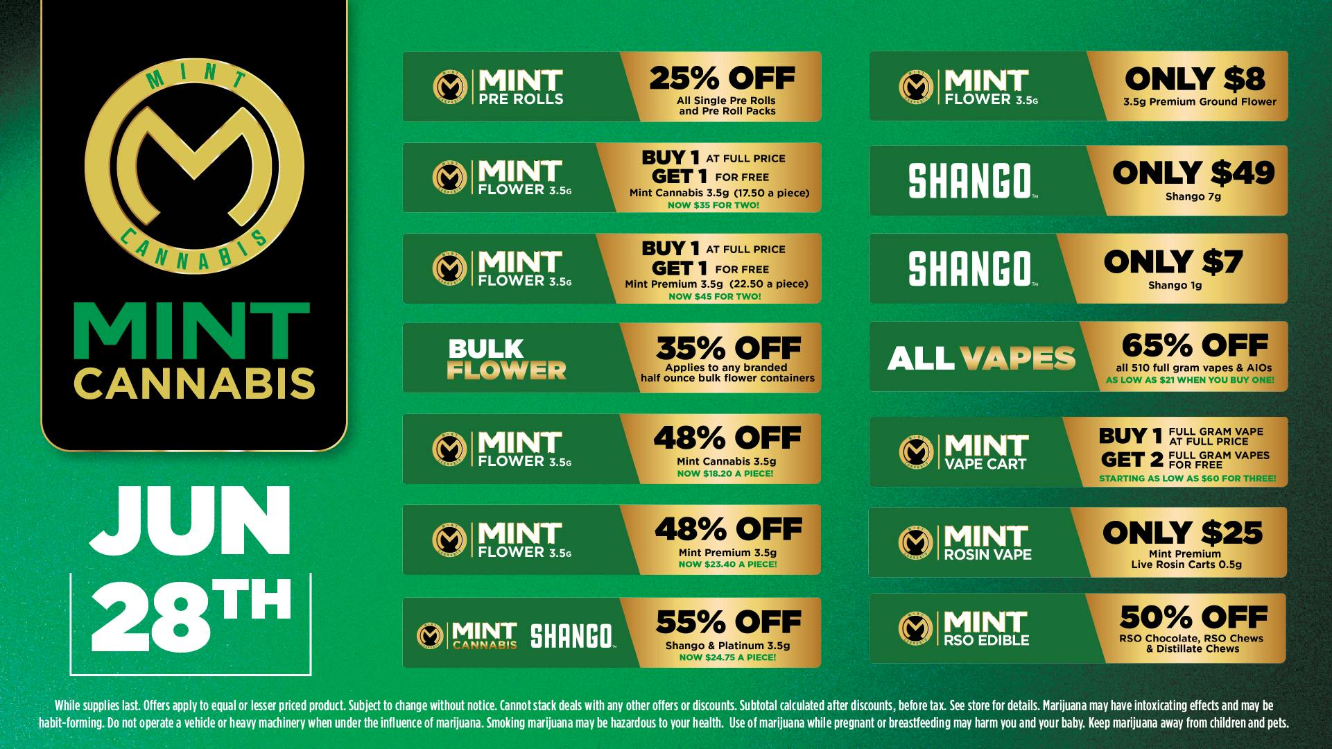 Cannabist Longwood 06.28.2026 Specials