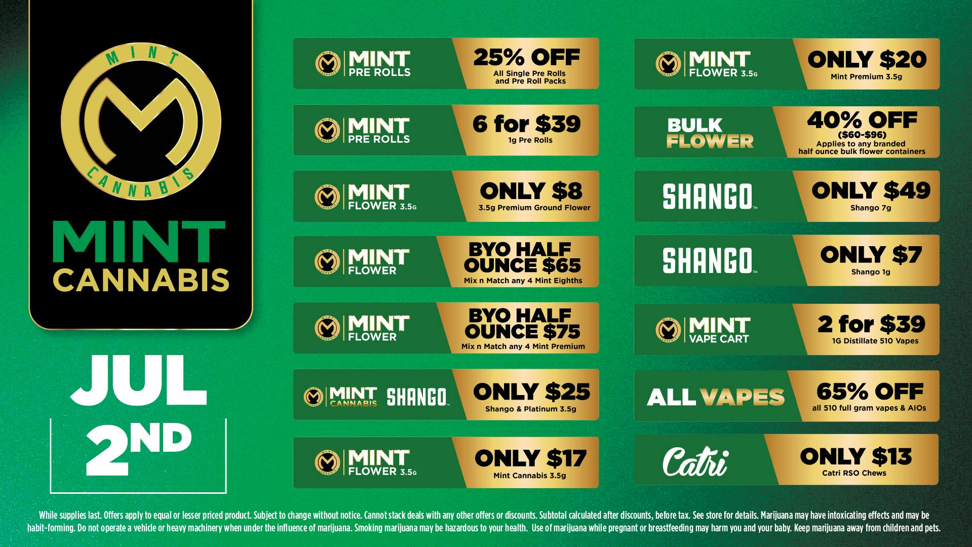 Cannabist Longwood 07.02.26 Mint Deals!