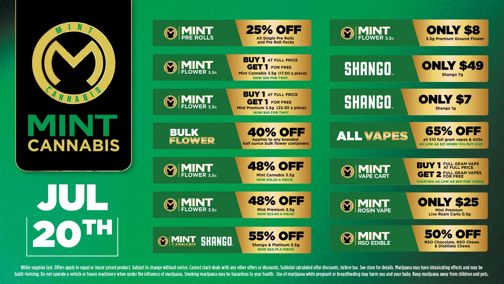Cannabist Cape Coral Mint Cannabis Deals 07.20.26