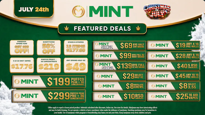 Cannabist Gainesville Mint Cannabis Deals 07.24.26
