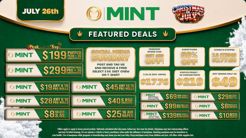 Cannabist St. Augustine Mint Cannabis Deals 07.26.26