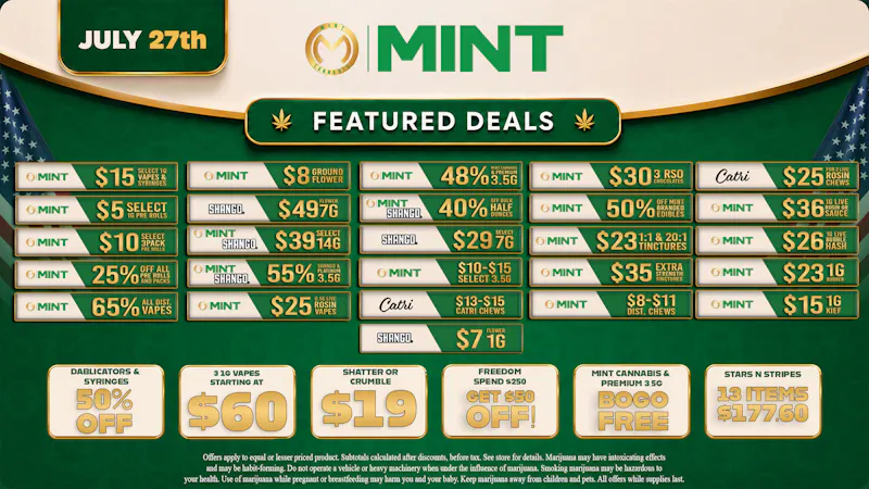 Cannabist Jacksonville Mint Cannabis Deals 07.27.26