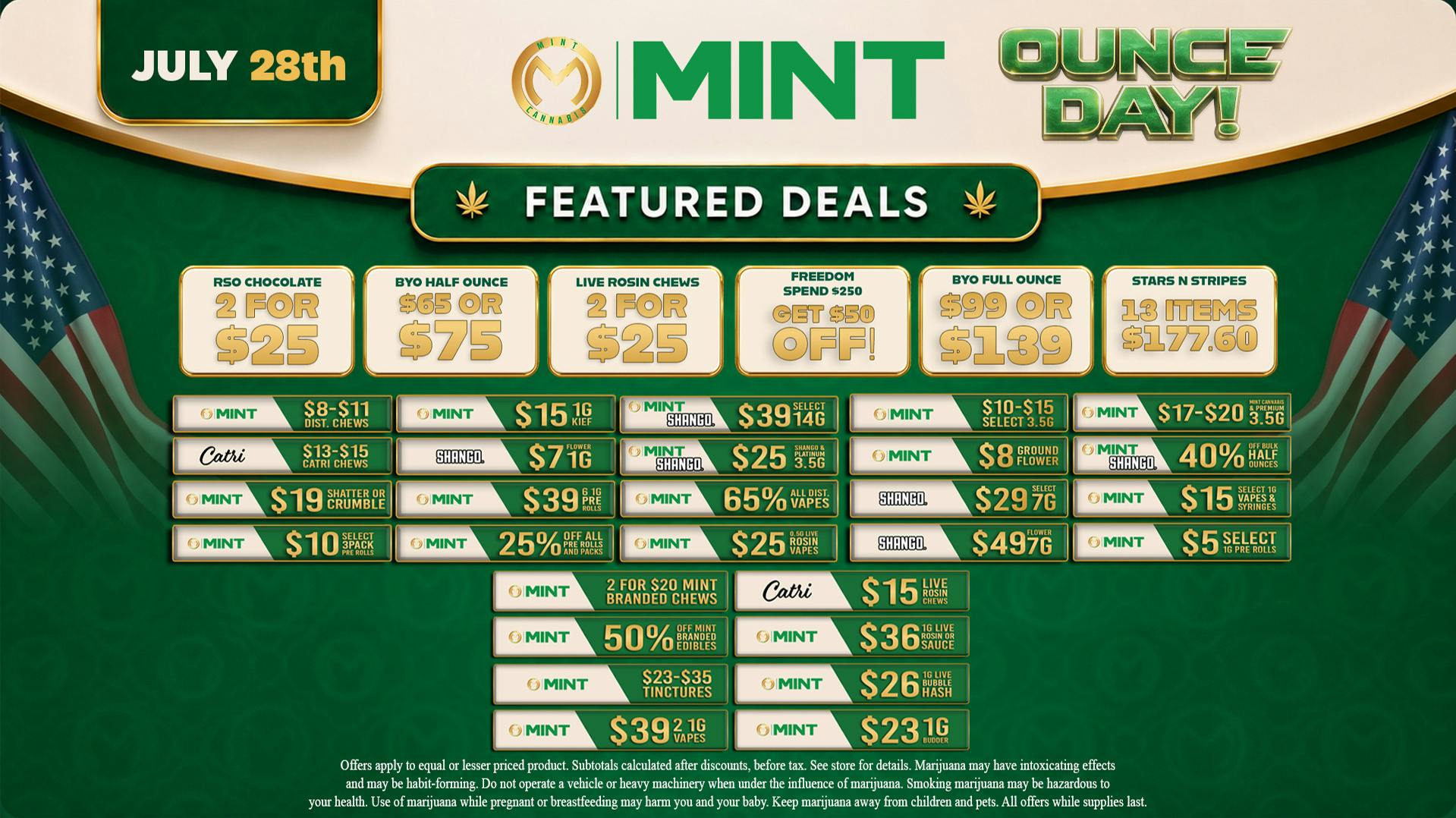 Cannabist Miami Pinelake Mint Cannabis Deals 07.28.26