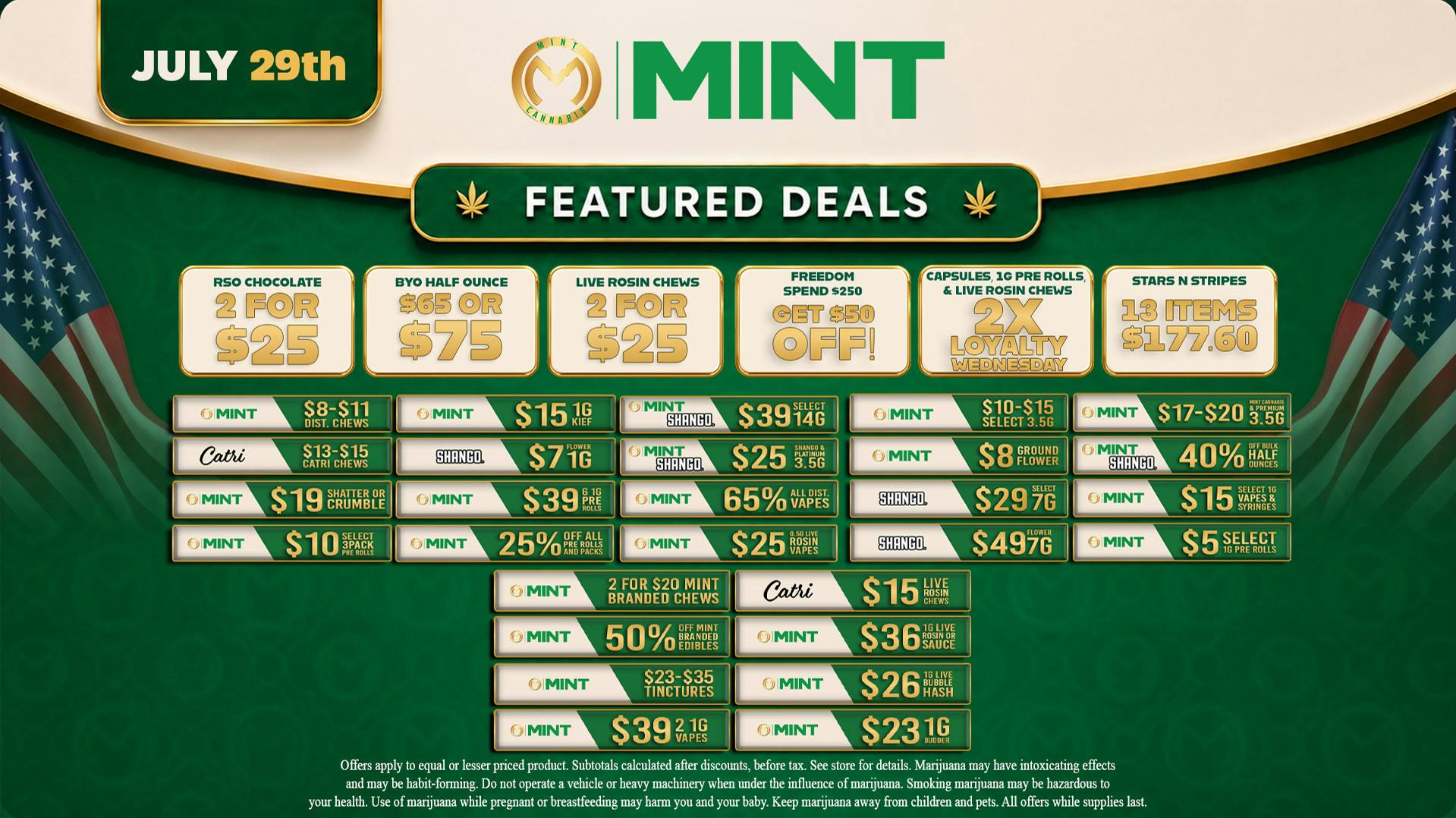 Cannabist Orlando Mint Cannabis Deals 07.29.26