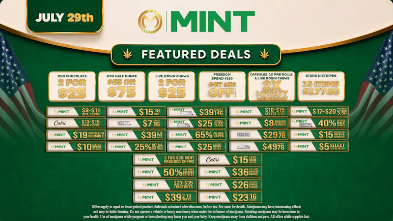 Cannabist Orlando Mint Cannabis Deals 07.29.26