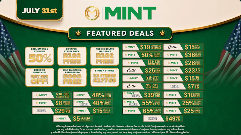 Cannabist Delray Beach Mint Cannabis Deals 7.31.26