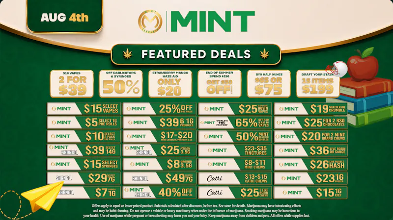 Cannabist Gainesville Mint Cannabis Deals 08.04.26