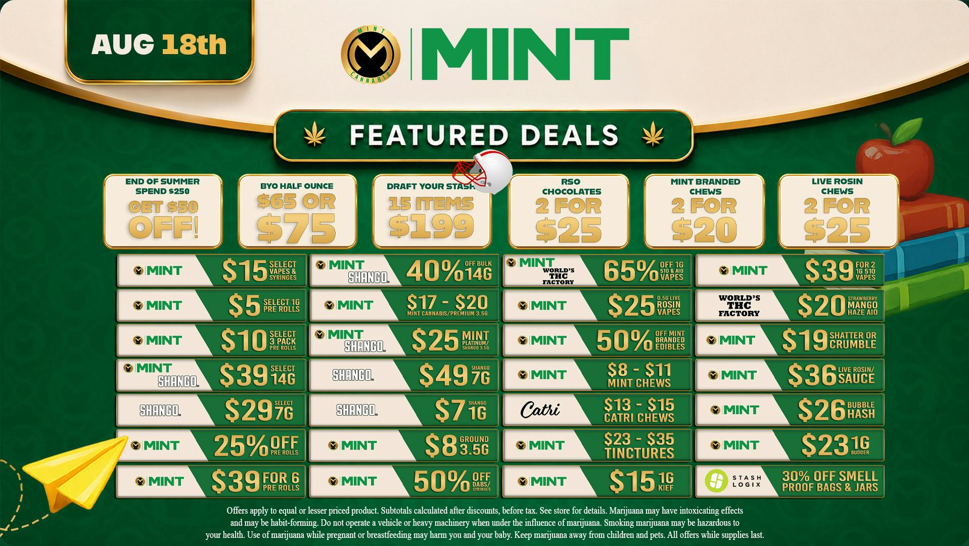 Cannabist Jacksonville Mint Cannabis Deals 08.18.26