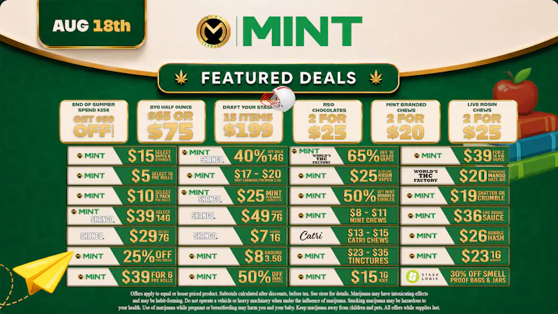 Cannabist Brandon Mint Cannabis Deals 08.18.26