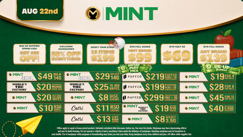 Cannabist Melbourne Mint Cannabis Deals 08.22.26