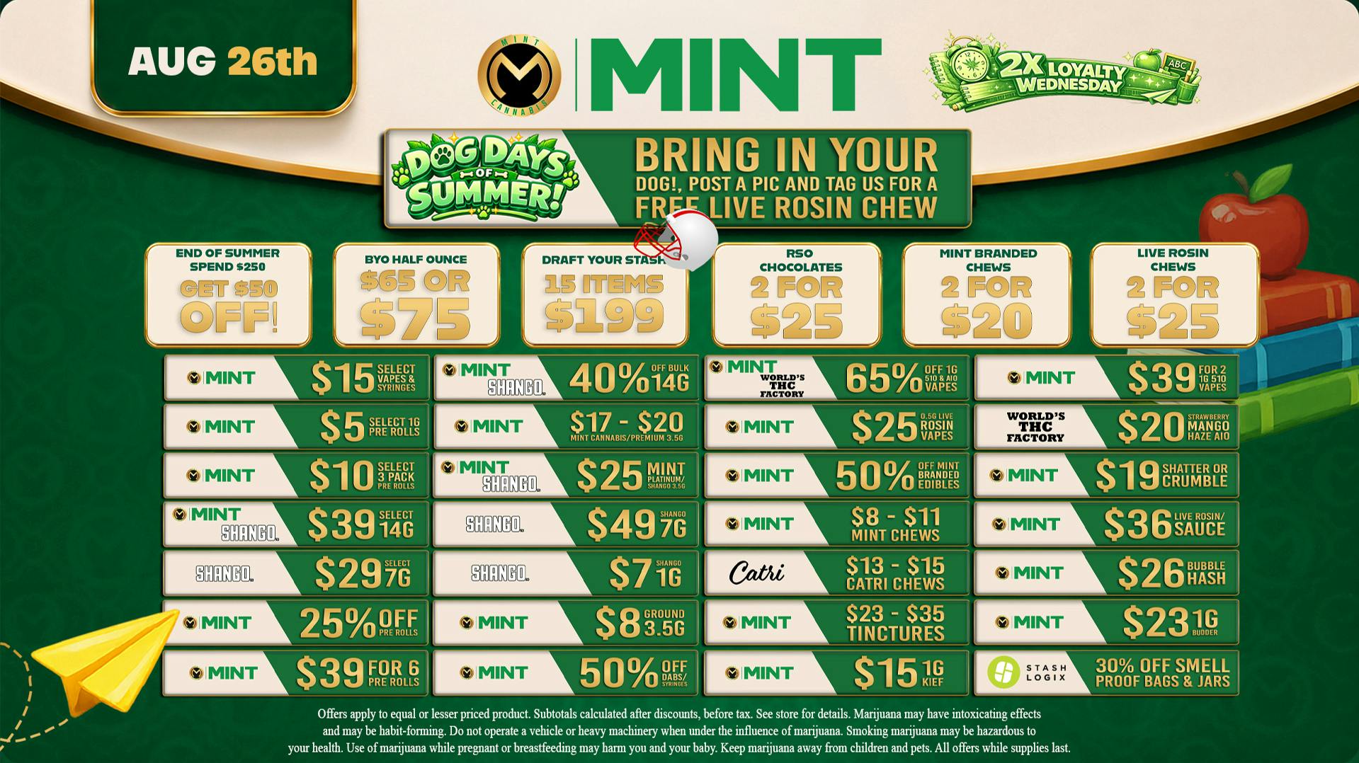 Cannabist Miami Pinelake 08.26.26 Specials!